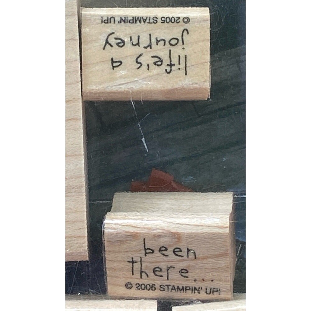 Stampin Up Life Cycles Set of 6 Rubber Stamps Wood Mounted Crafting Scrapbooking - Picture 6 of 9